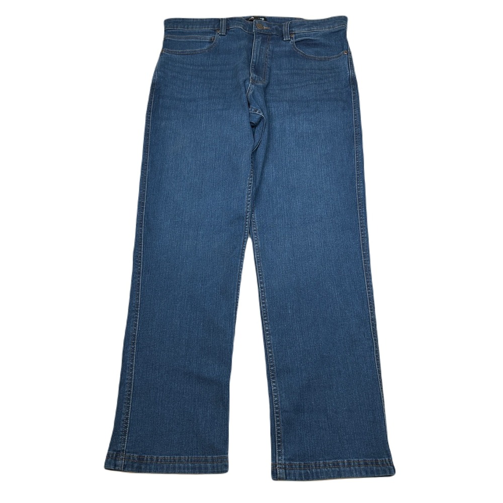 Kirkland Signature Jeans Mens 36x31‎ (Tag 36x32) Blue Dark Wash Denim Straight